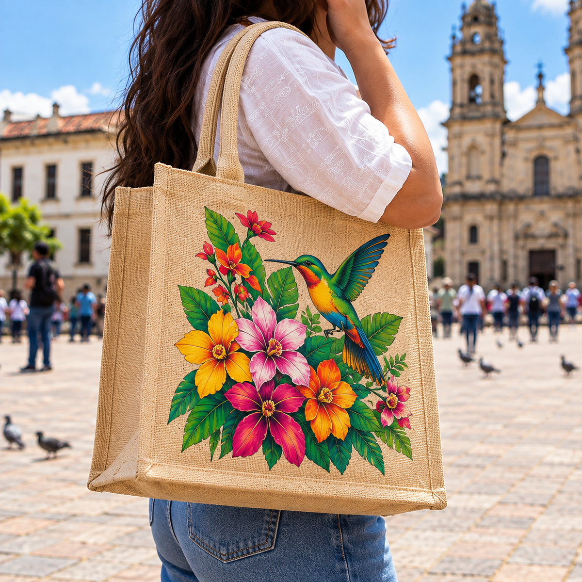 Bolsa en Yute con asas redondas