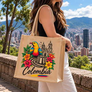 Bolsa en Yute con asas redondas